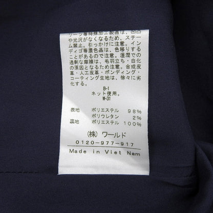 美品 亚麻质感显瘦连衣裙 女式 海军蓝 127-58013 24SS 连衣裙 — 女式