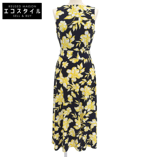 LAUREN RALPH LAUREN Lauren Ralph Lauren Floral Sleeveless Dress Women's Navy Yellow 2 0200011513 Dress