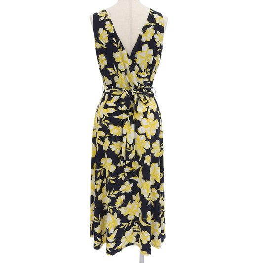 LAUREN RALPH LAUREN Lauren Ralph Lauren Floral Sleeveless Dress Women's Navy Yellow 2 0200011513 Dress