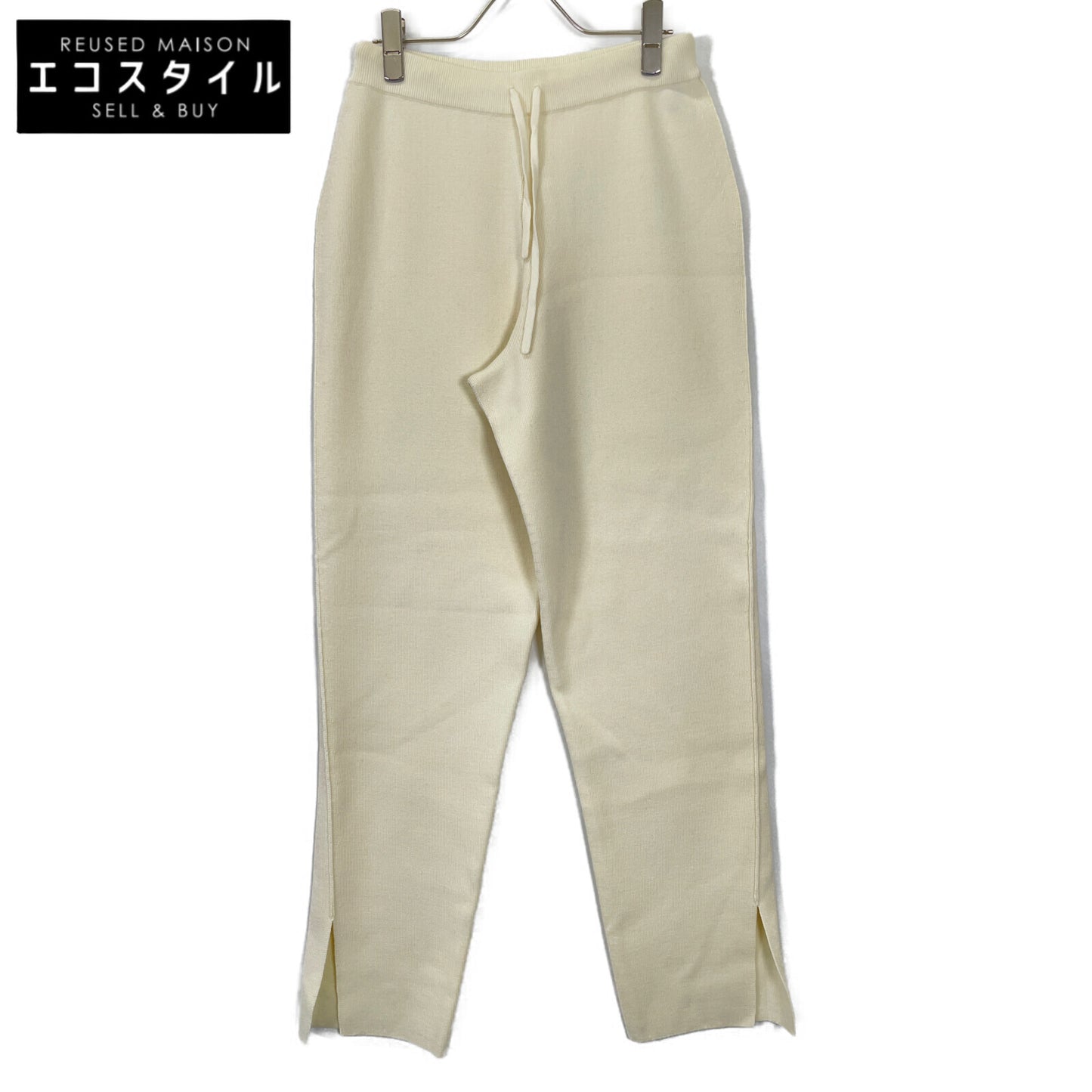 MICA & DEAL マイカアンドディール アイボリー side slit knit pant 0121303161 ボトムス
