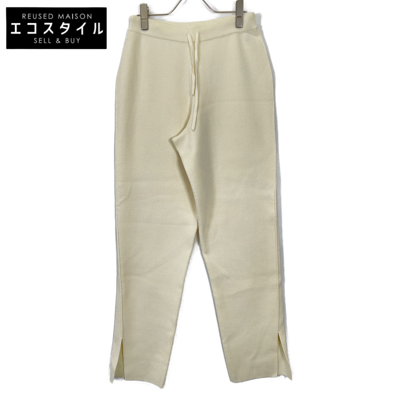 MICA & DEAL マイカアンドディール アイボリー side slit knit pant 0121303161 ボトムス