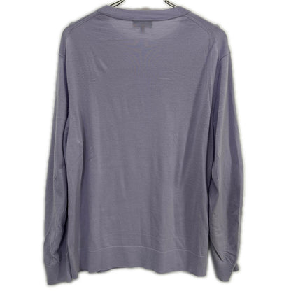 Theory セオリー 24年製パープル ウール Regal Wool Crew Neck PO トップス