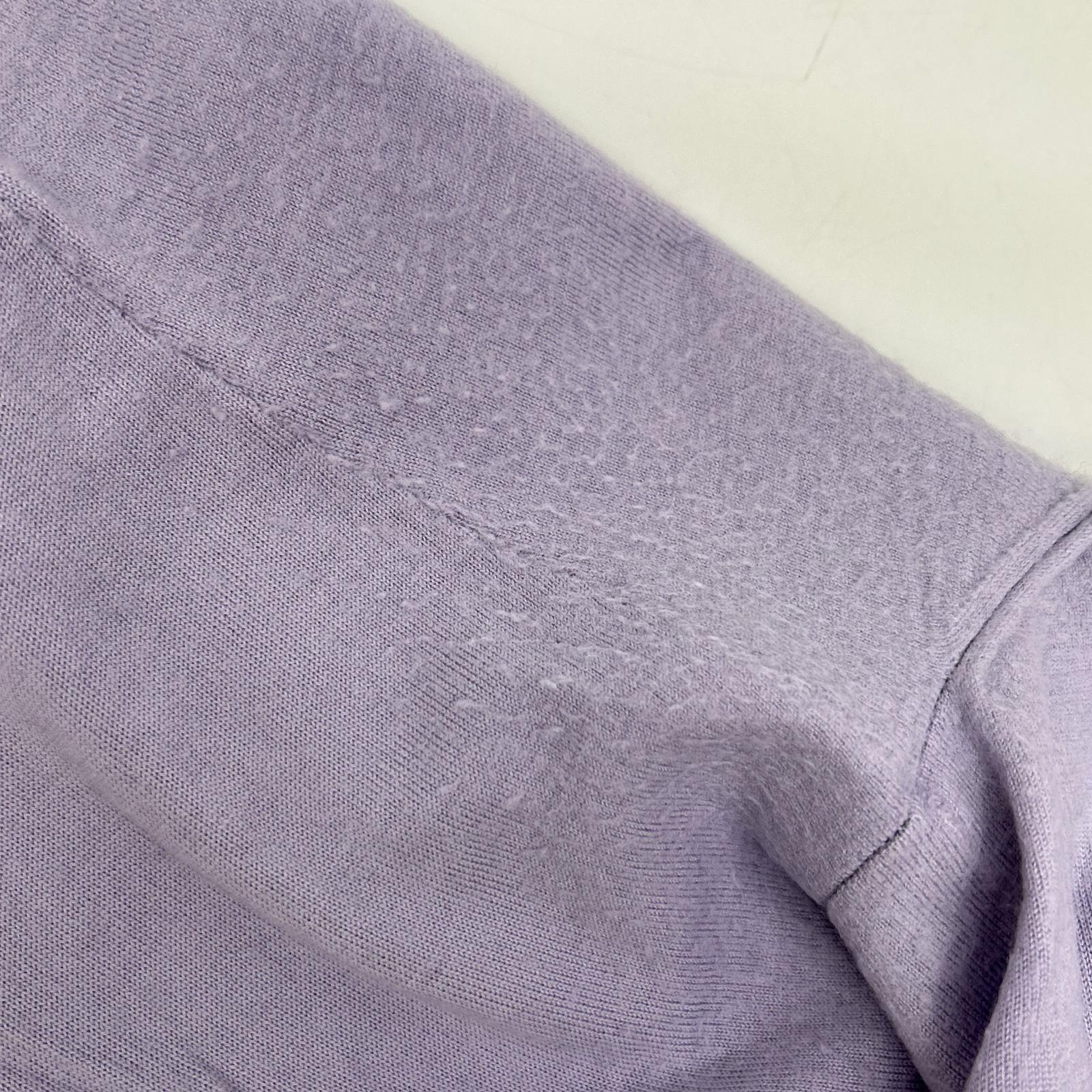 Theory セオリー 24年製パープル ウール Regal Wool Crew Neck PO トップス