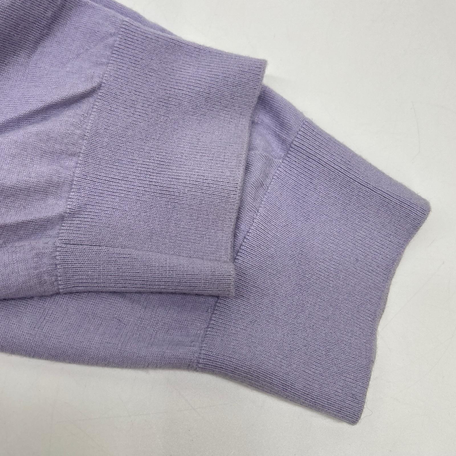 Theory セオリー 24年製パープル ウール Regal Wool Crew Neck PO トップス
