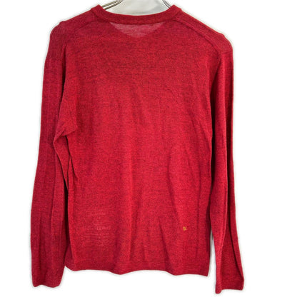 45R Red Cotton Choga-ze Knit Sweater Top 1