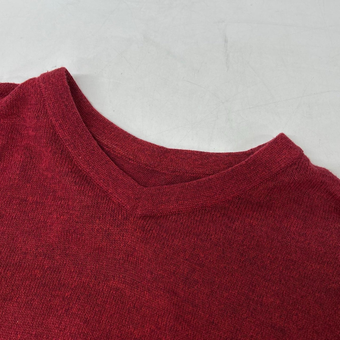 45R Red Cotton Choga-ze Knit Sweater Top 1