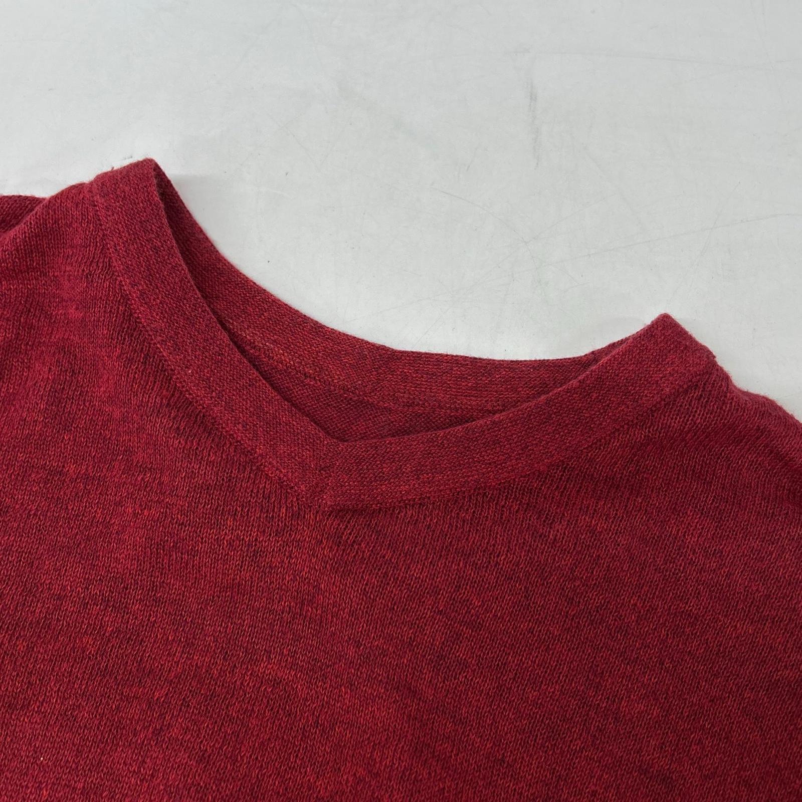 45R Red Cotton Choga-ze Knit Sweater Top 1