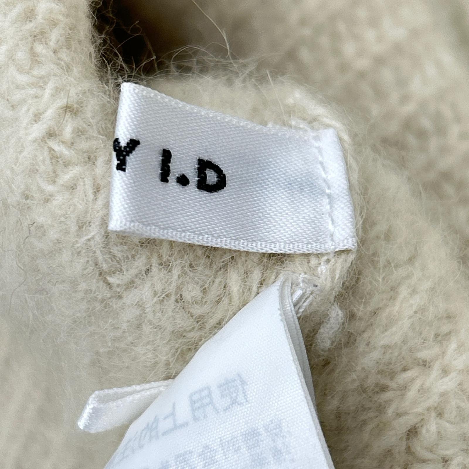 FRAY I.D 弗雷ID FWNT234044 米色 蕾丝饰边貉子毛针织衫 上衣