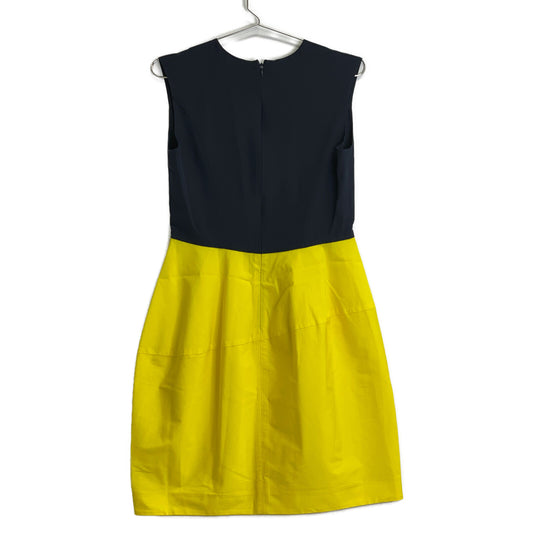 YOKOCHAN Yellow x Navy YCD-13SSC-020 Sleeveless Bi-color Dress Dress 38 Women's