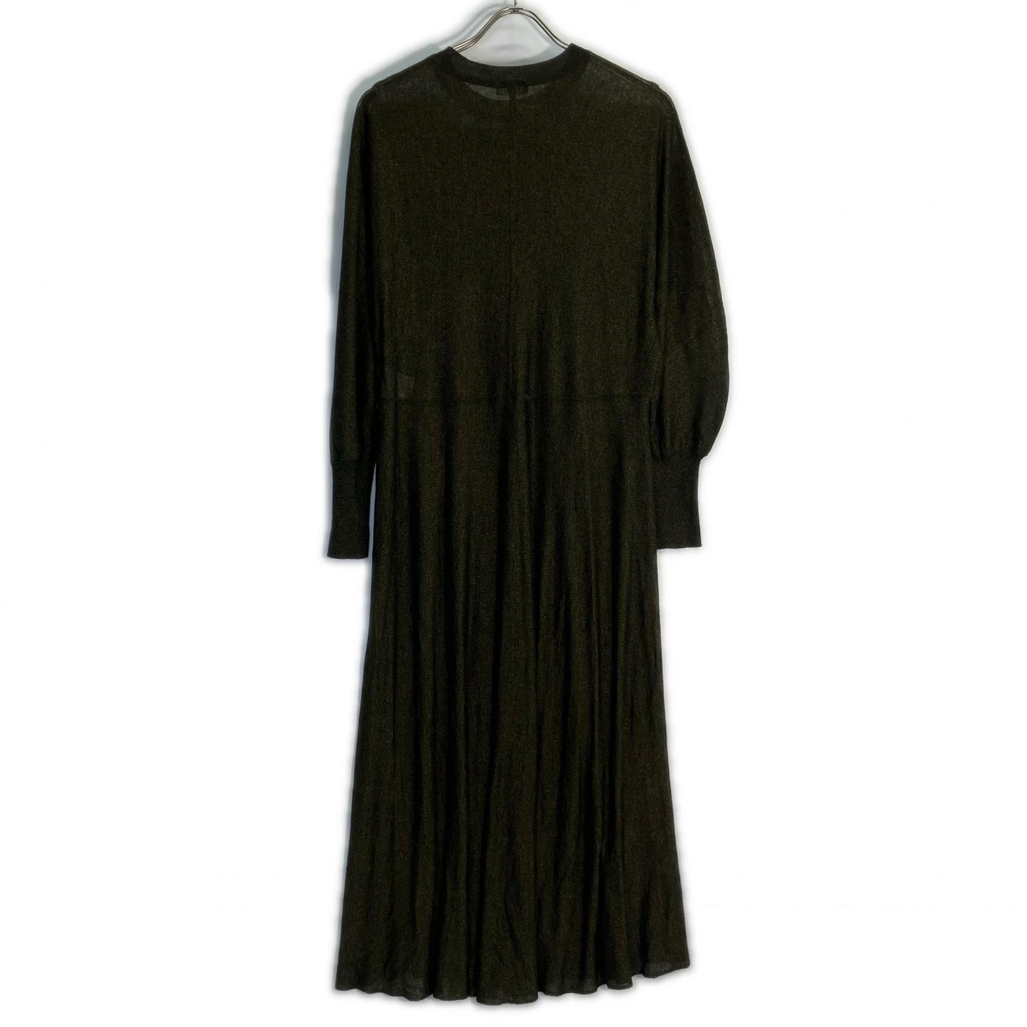 DES PRES Rayon Polyester Sheer Dolman Sleeve Dress, Dress, F