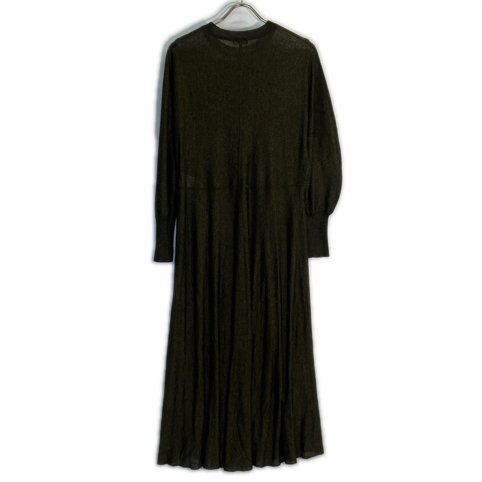DES PRES Rayon Polyester Sheer Dolman Sleeve Dress, Dress, F