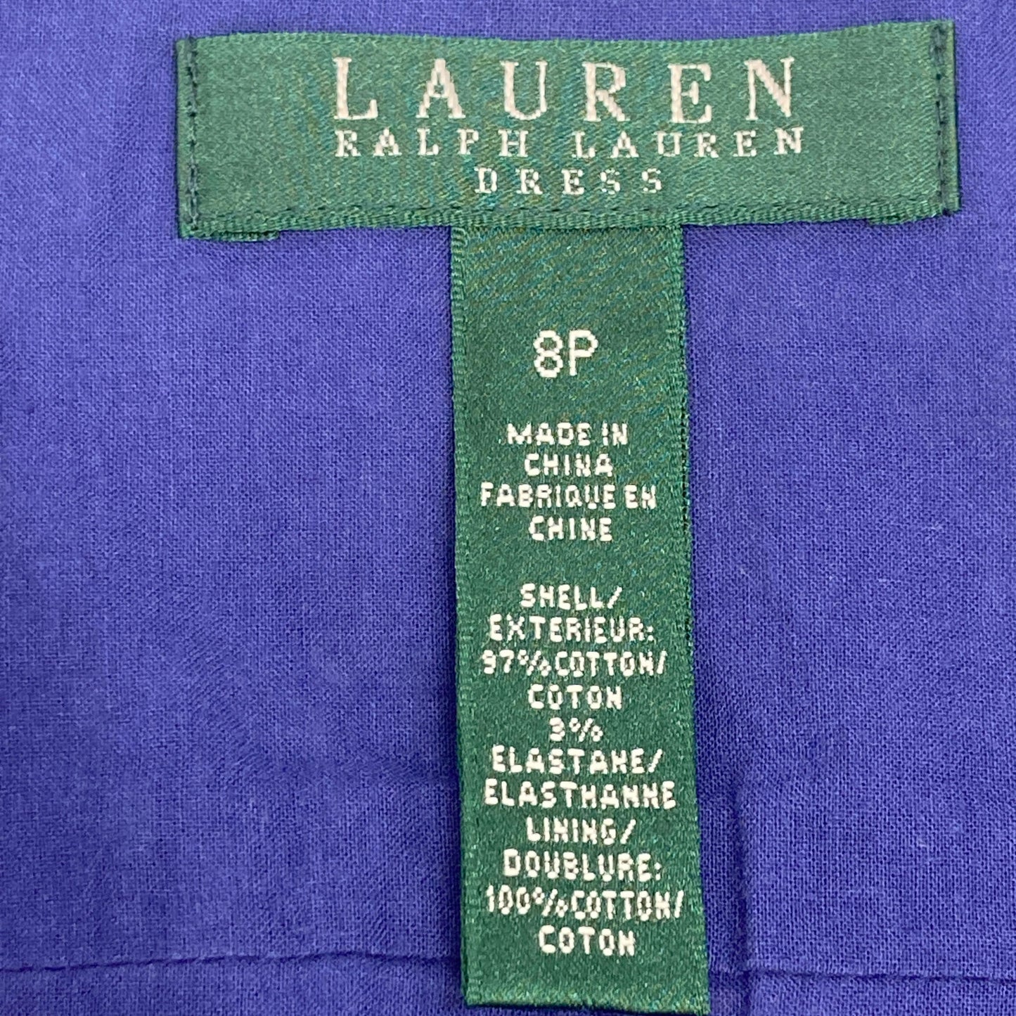 LAUREN RALPH LAUREN 劳伦拉夫劳伦 蓝色 花卉 无袖连衣裙 8P 女士