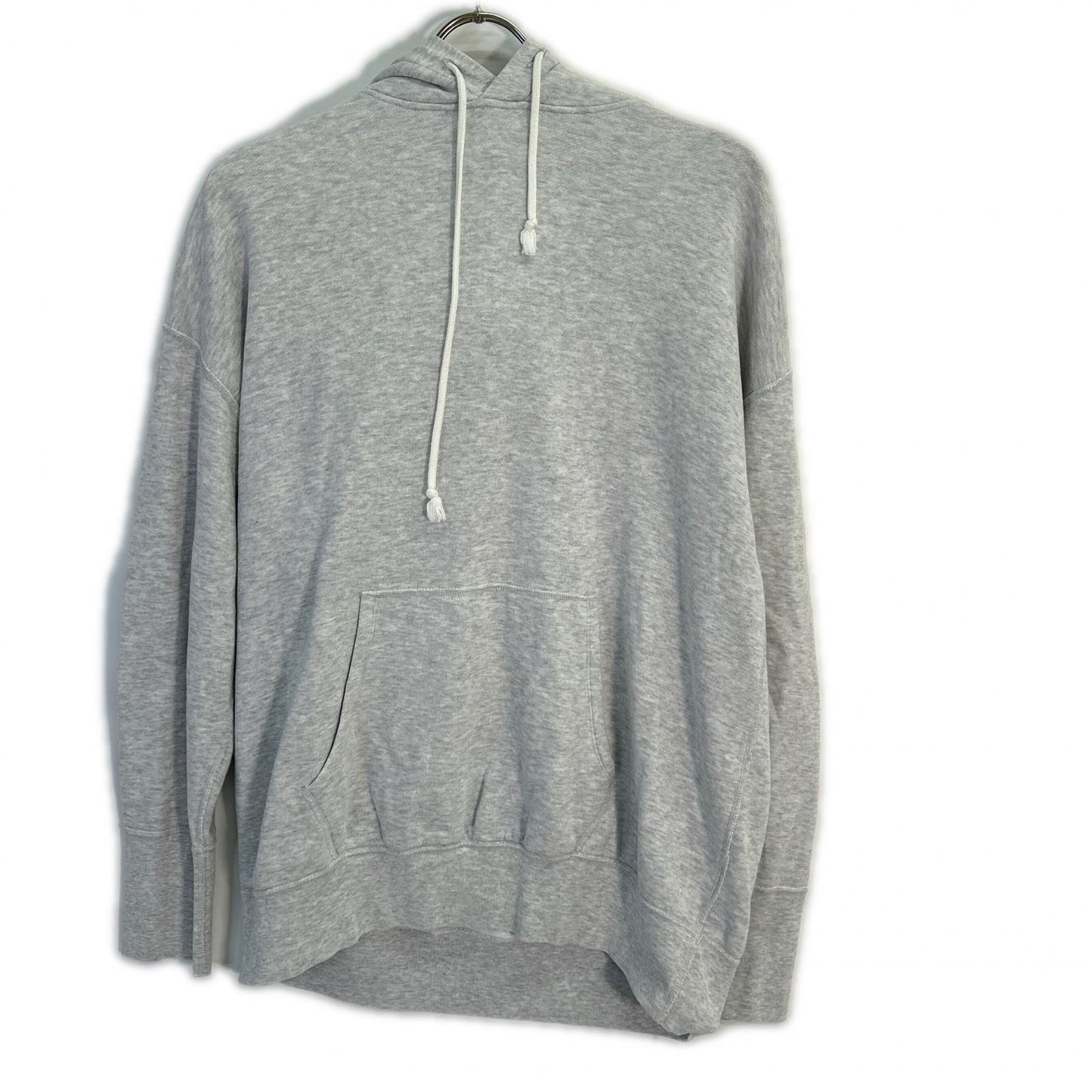 GALERIE VIE Grey Cotton Jersey Hooded Parka Top S