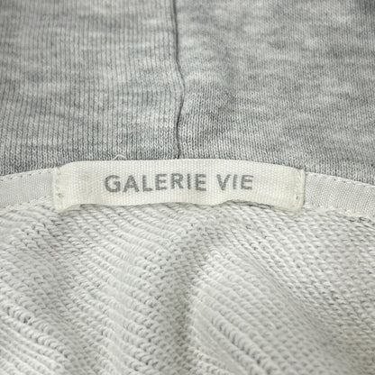 GALERIE VIE Grey Cotton Jersey Hooded Parka Top S
