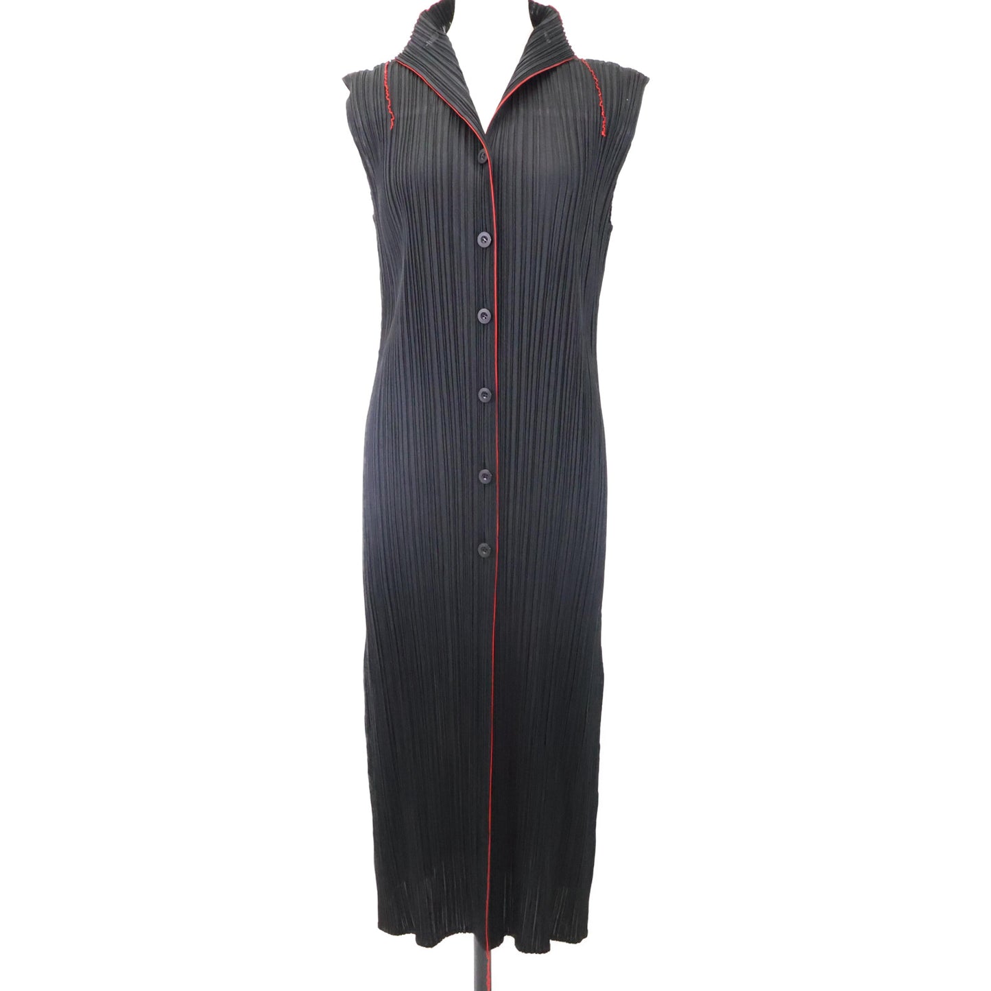 PLEATS PLEASE PP31-JE623 Face Print Sleeveless Dress