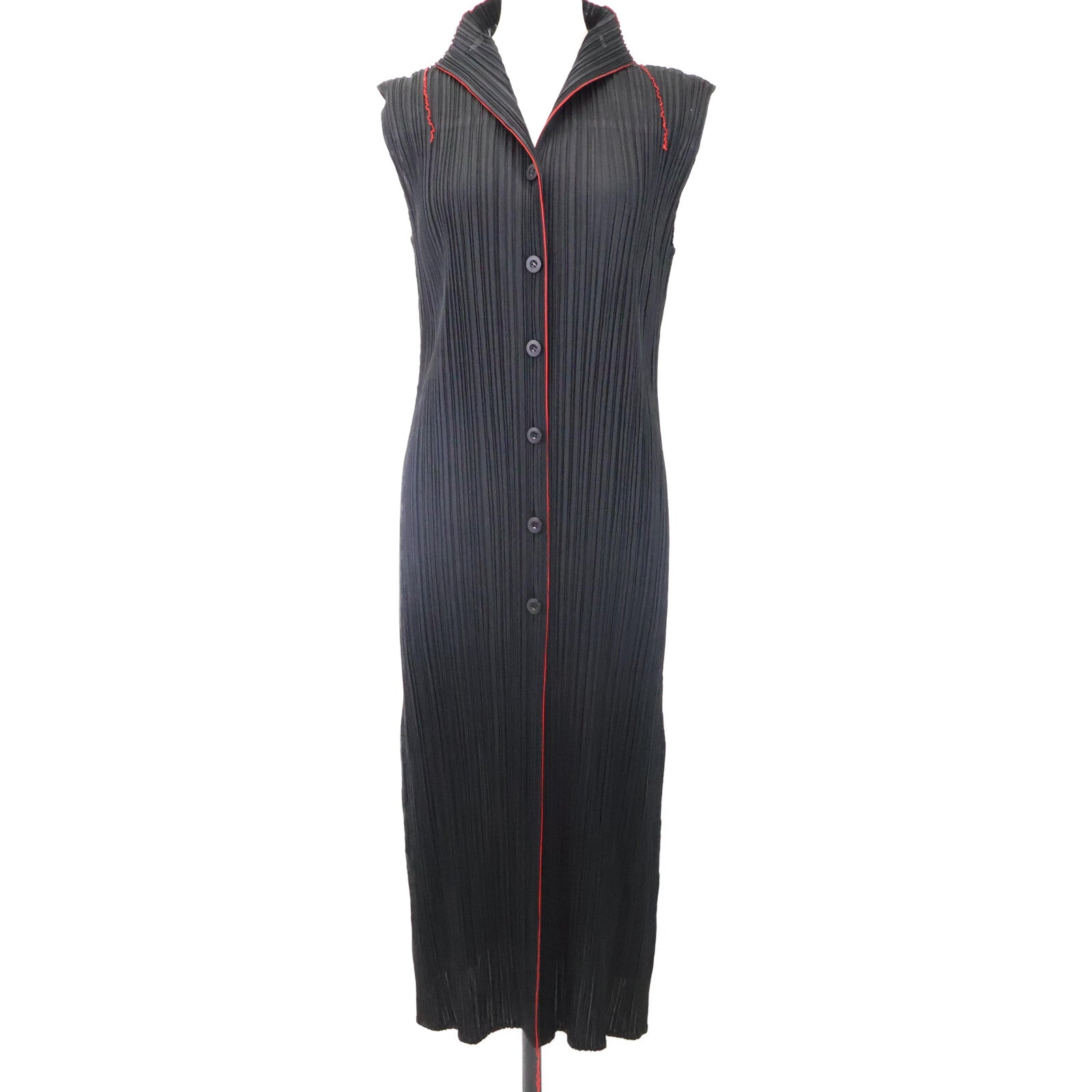 PLEATS PLEASE PP31-JE623 Face Print Sleeveless Dress
