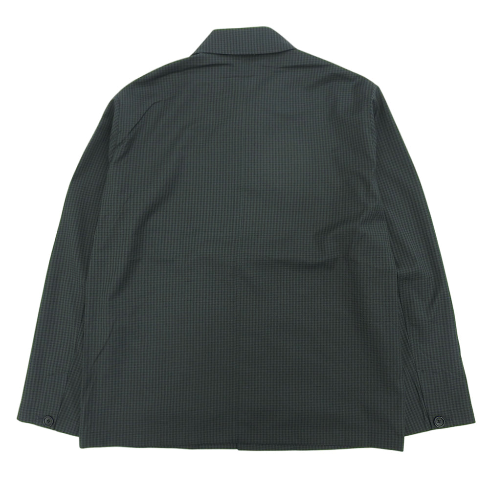 green label relaxing グリーンレーベルリラクシング 美品 ウール混 カバーオール シャツジャケット メンズ グリーン×ブラック S ジャケット