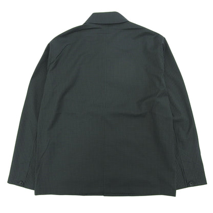 green label relaxing グリーンレーベルリラクシング 美品 ウール混 カバーオール シャツジャケット メンズ グリーン×ブラック S ジャケット