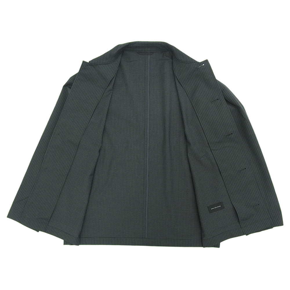green label relaxing グリーンレーベルリラクシング 美品 ウール混 カバーオール シャツジャケット メンズ グリーン×ブラック S ジャケット