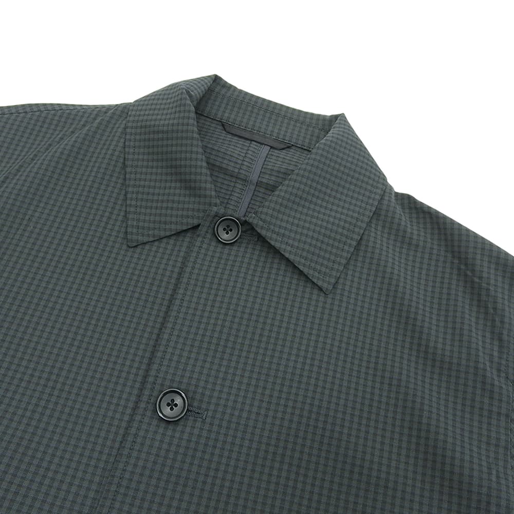green label relaxing グリーンレーベルリラクシング 美品 ウール混 カバーオール シャツジャケット メンズ グリーン×ブラック S ジャケット