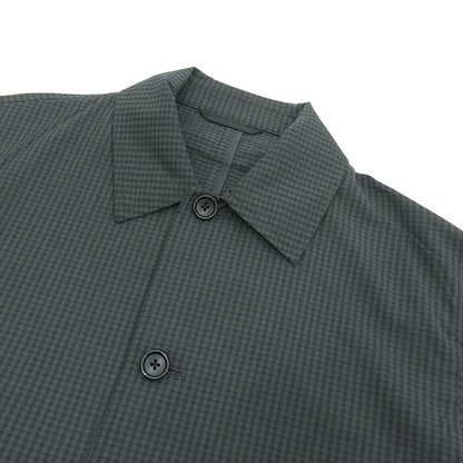 green label relaxing グリーンレーベルリラクシング 美品 ウール混 カバーオール シャツジャケット メンズ グリーン×ブラック S ジャケット
