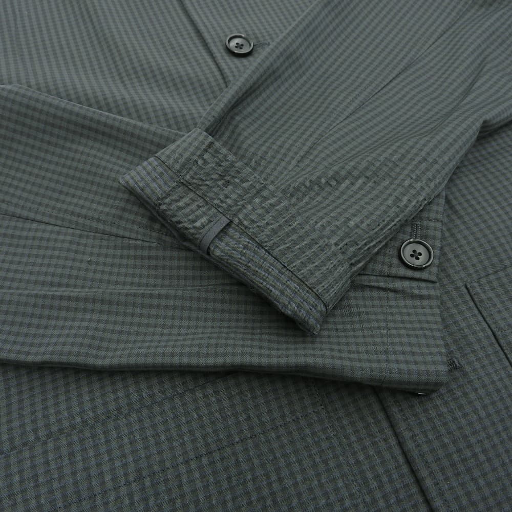 green label relaxing グリーンレーベルリラクシング 美品 ウール混 カバーオール シャツジャケット メンズ グリーン×ブラック S ジャケット