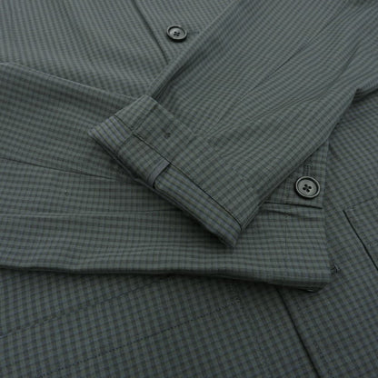 green label relaxing グリーンレーベルリラクシング 美品 ウール混 カバーオール シャツジャケット メンズ グリーン×ブラック S ジャケット