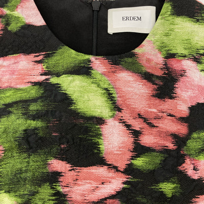 ERDEM F1D914 Black Floral Dress 24FW Dress