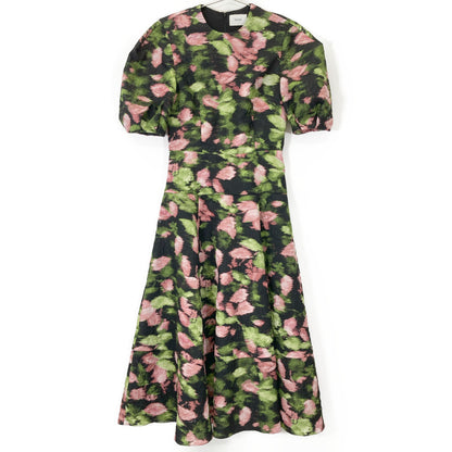 ERDEM F1D914 Black Floral Dress 24FW Dress