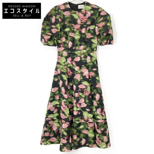 ERDEM F1D914 Black Floral Dress 24FW Dress