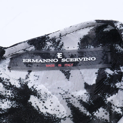 ERMANNO SCERVINO 艾尔曼诺·谢尔维诺 ES9861162 黑白蕾丝花卉无袖连衣裙