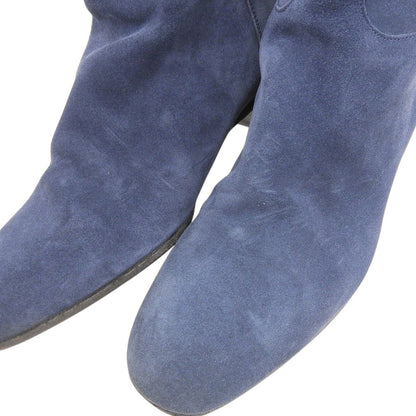 SARTORE Suede Back Belt Long Boots Navy 35 1/2 Shoes 35.5 Women's