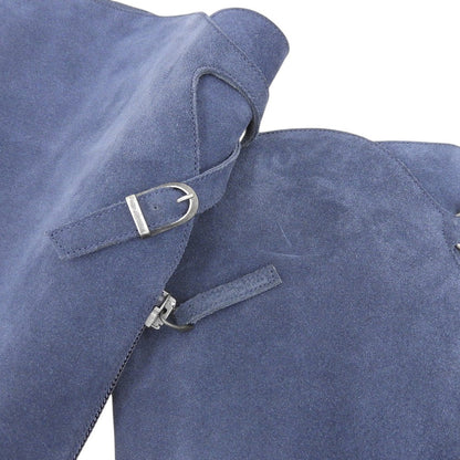 SARTORE サルトル スエード バックベルト ロングブーツ レディース ネイビー 35 1/2 シューズ 35.5 レディース