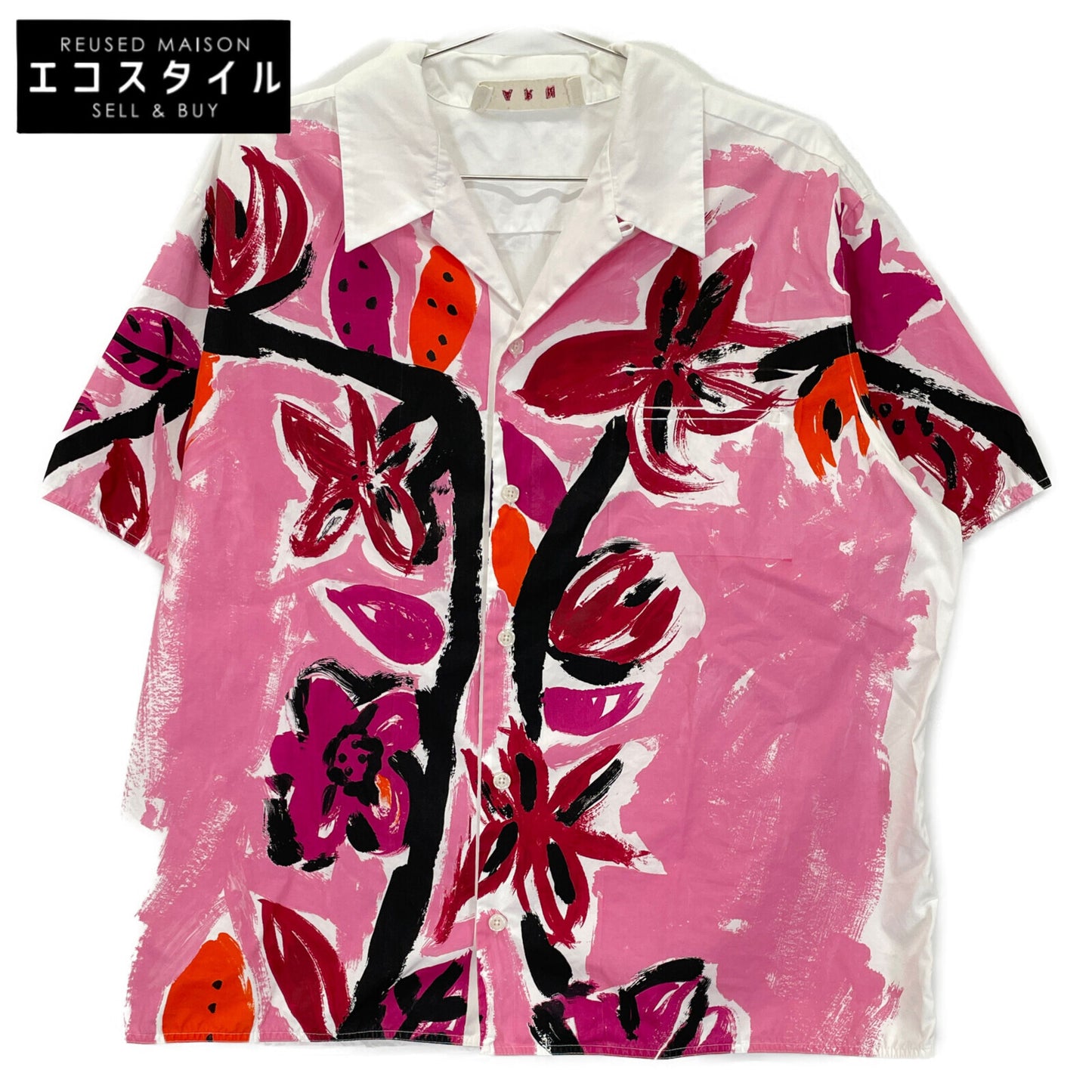 MARNI White 2020 Floral Print Short Sleeve Shirt Top
