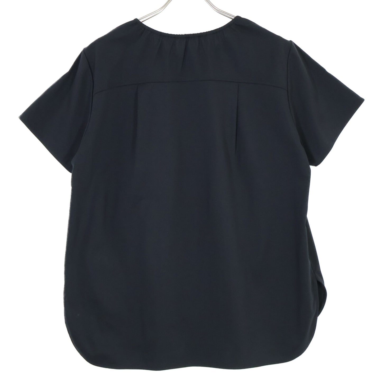 TRANS WORK Black Floral Embroidery Short Sleeve T-Shirt x Skirt Suit Set Up 46 Ladies