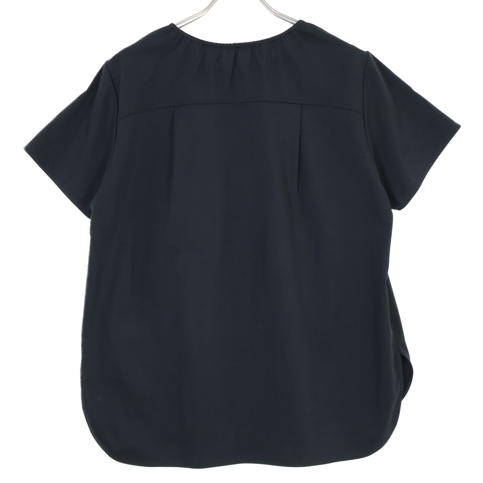 TRANS WORK Black Floral Embroidery Short Sleeve T-Shirt x Skirt Suit Set Up 46 Ladies