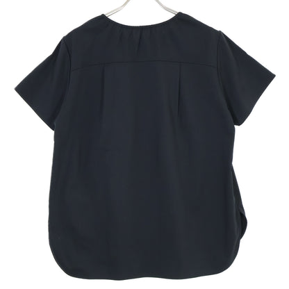 TRANS WORK Black Floral Embroidery Short Sleeve T-Shirt x Skirt Suit Set Up 46 Ladies