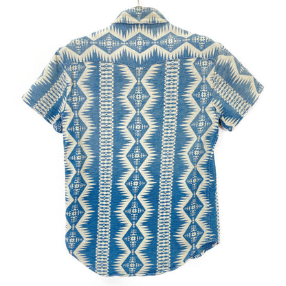RRL Indigo Native Pattern Concho Button Western Shirt Tops