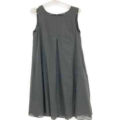FOXEY NEW YORK 35609 Gray Double Tuck Dress One-Piece 40 Women's