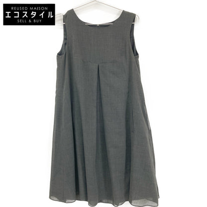 FOXEY NEW YORK 35609 Gray Double Tuck Dress One-Piece 40 Women's