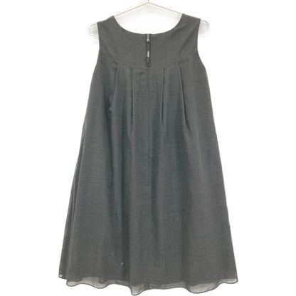 FOXEY NEW YORK 35609 Gray Double Tuck Dress One-Piece 40 Women's