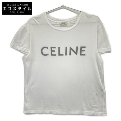 CELINE Celine X237370E White Logo Print T-shirt Dress