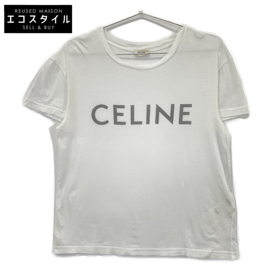 CELINE Celine X237370E White Logo Print T-shirt Dress