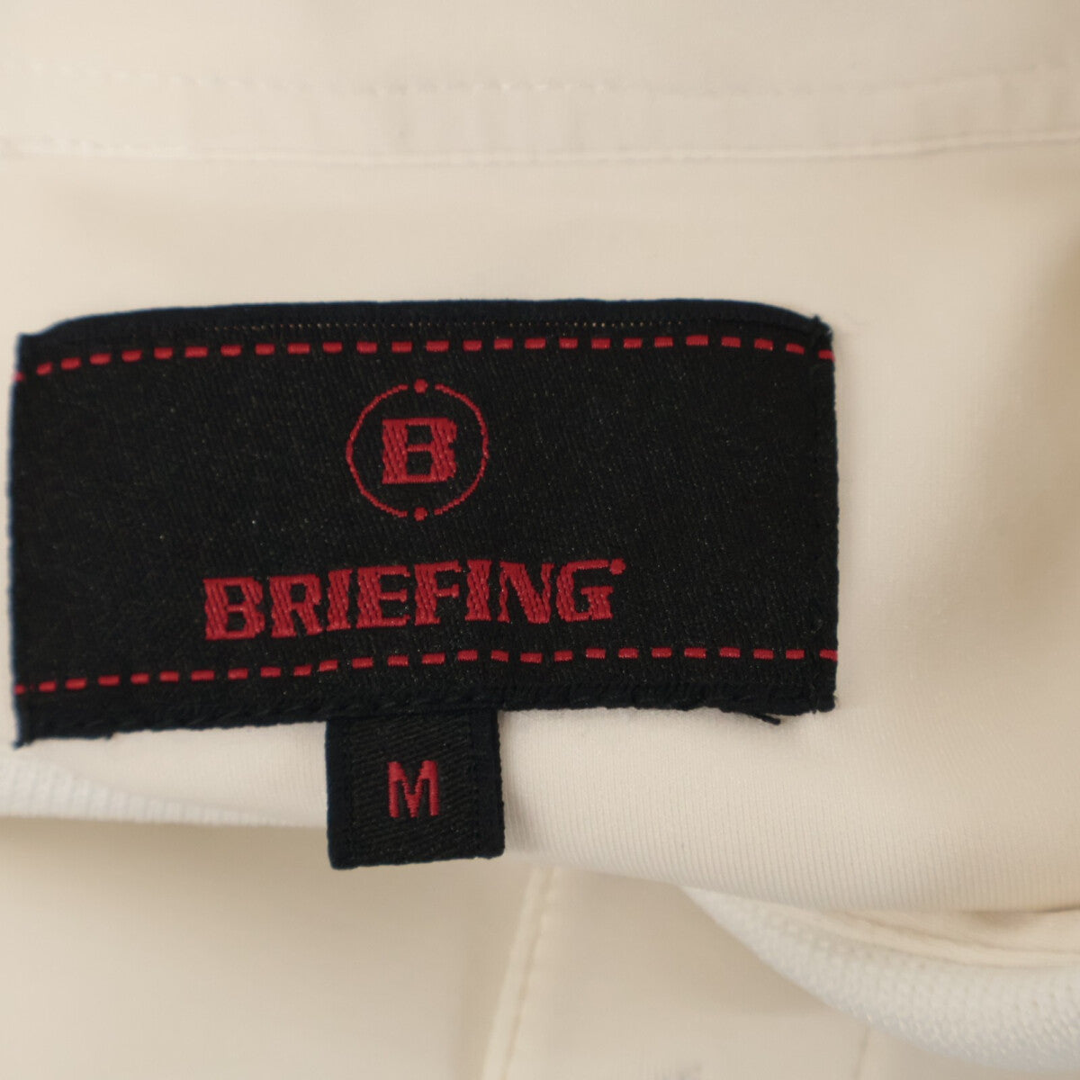 BRIEFING BRG241M18 Ivory CE MS LOGO TAPE POLO RELAXED FIT Top