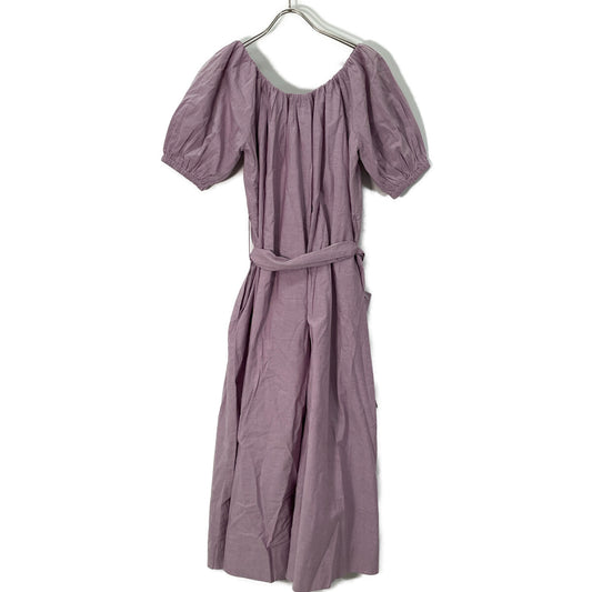 MERLETTE 玛丽特 紫色 BASTION CHAMBRAY 泡泡袖系带两穿连衣裙