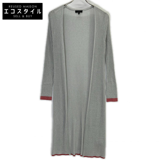 rag&bone ラグアンドボーン F8-W284606KB ﾗｲﾄｸﾞﾚｰ×ﾚｯﾄﾞ ﾗﾒﾆｯﾄ ﾘﾌﾞﾛﾝｸﾞｶｰﾃﾞｨｶﾞﾝ トップス S