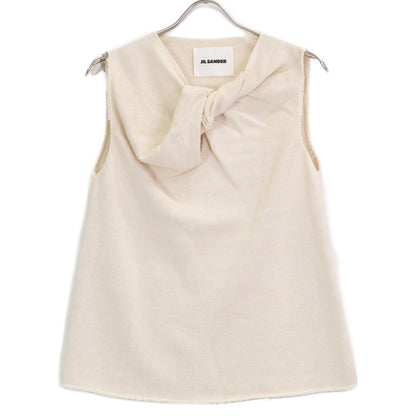 JIL SANDER 极简桑德 JSWS751308 白色 针织 无袖T恤 上衣