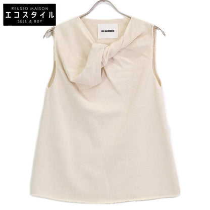 JIL SANDER 极简桑德 JSWS751308 白色 针织 无袖T恤 上衣