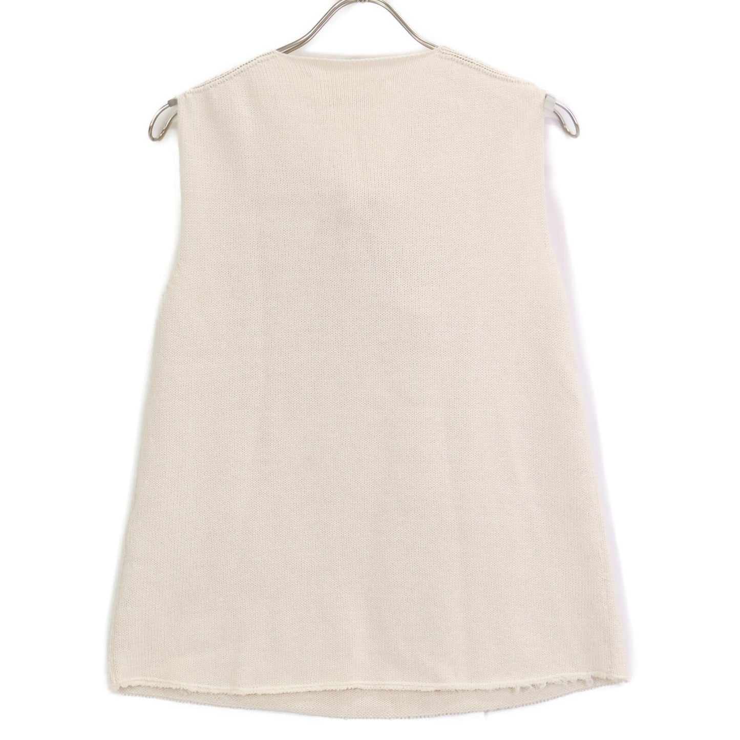 JILSANDER ジルサンダー JSWS751308 ホワイト ニット ノースリーブカットソー トップス