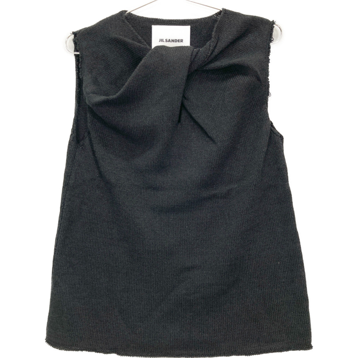 JIL SANDER JSWS751308 Black Knit Sleeveless Top